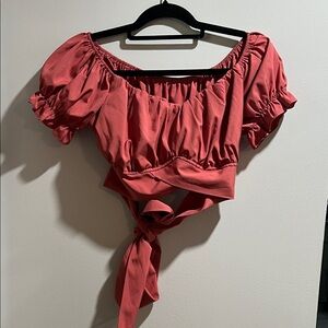 Elegant Red Off-Shoulder Women's Top
